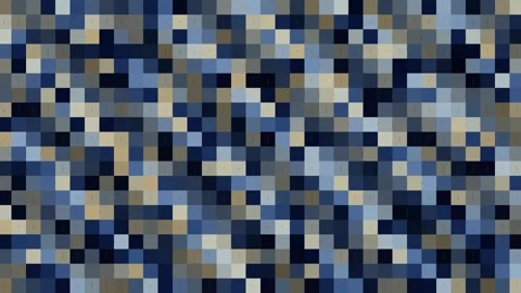 Colorful mosaic pattern with squares in blue and neutral Stock Footage 338227362