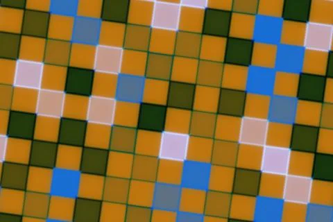 Colorful mosaic pattern with squares in multiple shades Stock Illustration