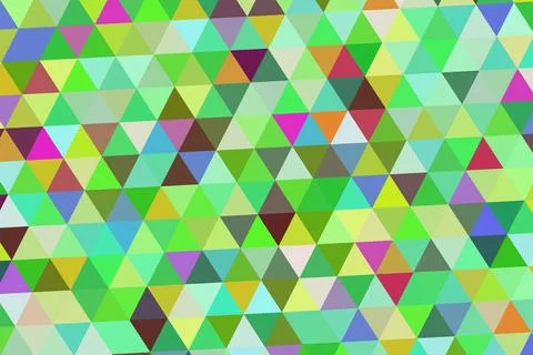 Colorful mosaic pattern with triangles in bright shades Stock Illustration