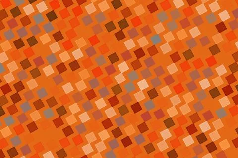 Colorful mosaic pattern with warm orange shades and squares Stock Illustration