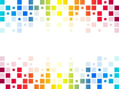 Colorful mosaic rainbow tiles or squares, vector illustration with place for  Stock Illustration