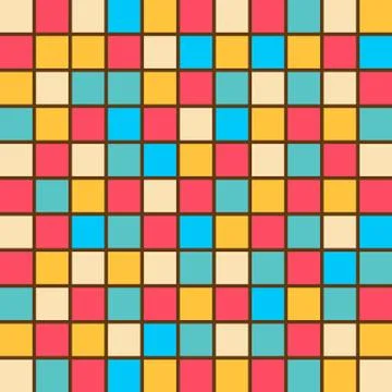 Colorful mosaic square block pattern for abstract background concept Stock Illustration