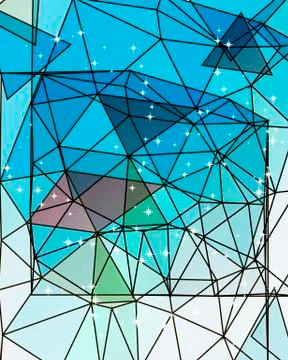 Colorful mosaic triangle background Stock Illustration