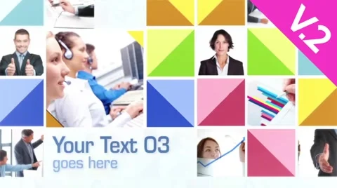Colorful Mosaic (V.2) - After Effects Template 스톡 After Effects
