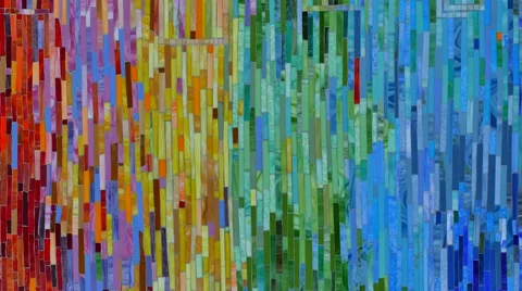 Colorful mosiac backsplash 4k Stock Footage 46457041