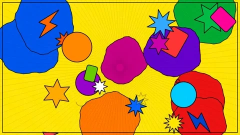 Colorful Motion Abstract with Dynamic Shapes and Bright Colors for Creative.. Vidéo 342548576