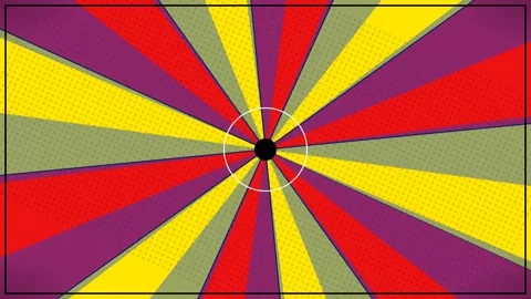 Colorful Motion Abstract with Radial Pattern in Vibrant Red Yellow Blue and.. 库存影片 342563262