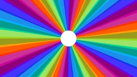 Colorful Motion Abstract with Radiating Rainbow Stripes for Dynamic Visual .. Stock Footage 342563531