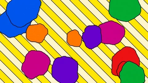 Colorful motion abstract with vibrant blobs and striped background for dyna.. Stock Footage 342749812