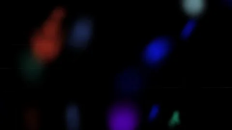 Colorful Motion Bokeh Light 4K Overlay Video Effect Black Screen Stock Footage 289912941