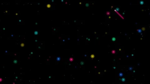 Colorful Motion of Bright Particles in Space Scene for Dynamic Visual Effect. Stock Footage 342660453