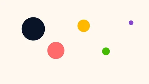 Colorful Motion of Circles in Dynamic Animation for Creative Visuals. 스톡 동영상 342534095