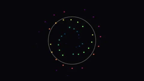 Colorful motion design circles create engaging visual Stock Footage 338227175