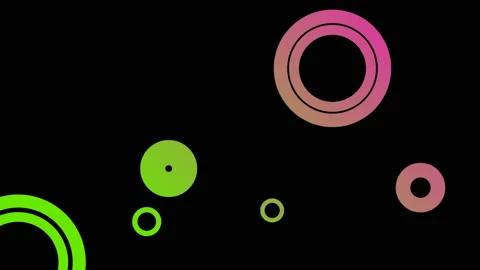 Colorful motion design elements of background, round geometry, seamless loop, 4k Stock Footage 202049145