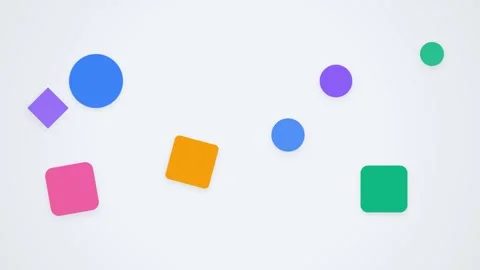 Colorful Motion of Geometric Shapes in Dynamic Video for Creative Visuals. Stock Footage 342570661