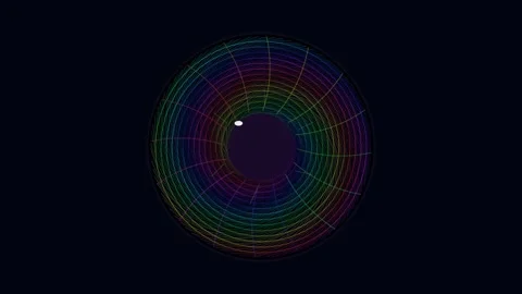 Colorful motion graphics with circular lines and patterns Stock Footage 337064343