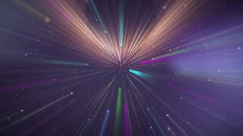 Colorful Motion Partial Angel Rays Circle 4K Overlay Stock Footage 304509802