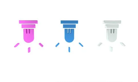 Colorful Motion sensor icon isolated on white background. Minimalism concep.. Illustrazione stock