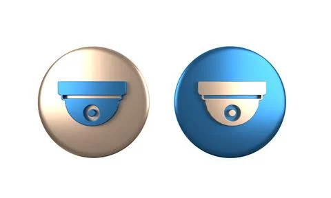 Colorful Motion sensor icon isolated on white background. Circle button. 3D.. Illustrazione stock