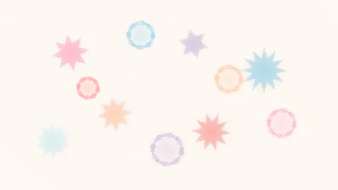 Colorful Motion of Soft Pastel Circles and Stars in a Dynamic Abstract Back.. 스톡 동영상 338313668