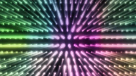 Colorful moving Bokeh system with dynamic soft light beams, 4k background loop Stock Footage 220423021