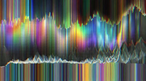 Colorful moving glitch effect with vibrant distortion and digital noise Video stock 314649225