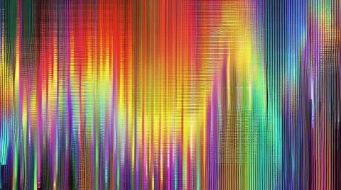 Colorful moving glitch effect with vibrant distortion and digital noise Video stock 314649248