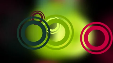 Colorful moving rings Stock Footage 1070487