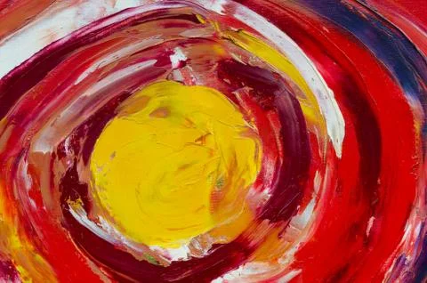 Colorful multi-colored brush strokes illustration in oil on canvas. Top view Stock Illustration