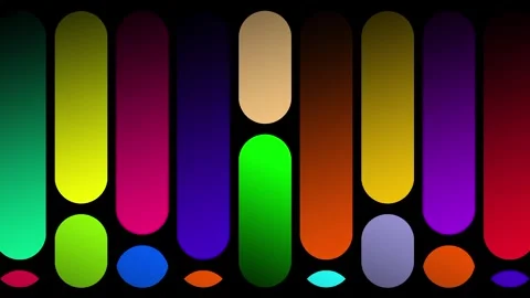 Colorful Multi-Hued Sound Visualizer Stock Footage 335592096