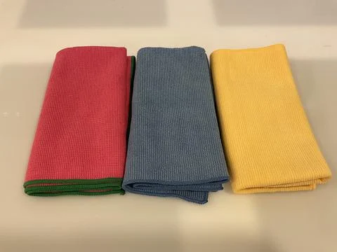 Colorful Multi-Purpose Microfiber Cleaning Cloths Stock Photos