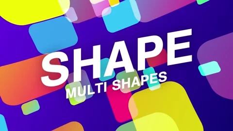Colorful Multi Shape Title  After Effects	Stock