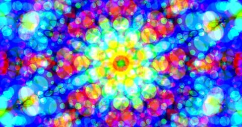 Colorful Multicolor Bubbles Dot Pattern Symmetric Illustrazione stock