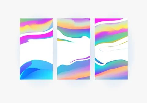 Colorful multicolor template vertical background. Liquid color banner design 스톡 일러스트