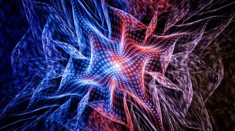 Colorful multidimensional quantum abstract background Stock Illustration