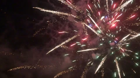 Colorful multiple fireworks Stock Footage 41264380