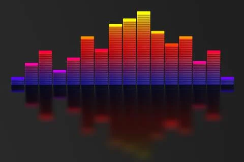 Colorful Music Equalizer 스톡 일러스트