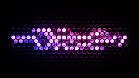 Colorful music equalizer waveform visualization display with neon glowing Stockbeeldmateriaal 335747420