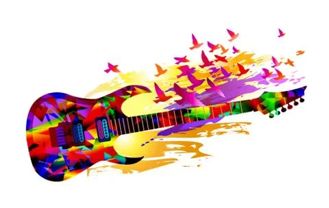 Colorful music instruments design. Vector illustration Illustrazione stock