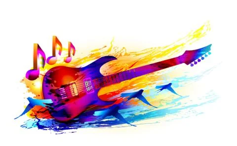Colorful music instruments design. Vector illustration Stock Illustration
