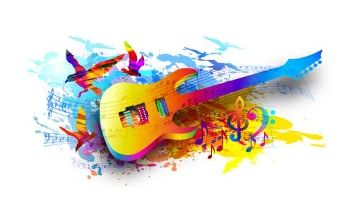 Colorful music instruments design. Vector illustration Illustrazione stock