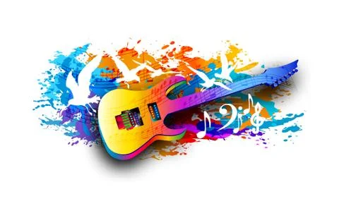 Colorful music instruments design. Vector illustration Illustrazione stock