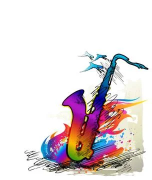 Colorful music instruments design. Vector illustration Illustrazione stock