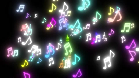 Colorful musical notes Stock Footage 167166867