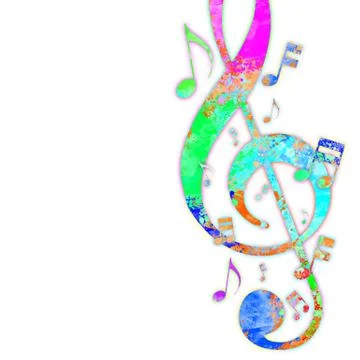 Colorful Musical Notes Stock Illustration