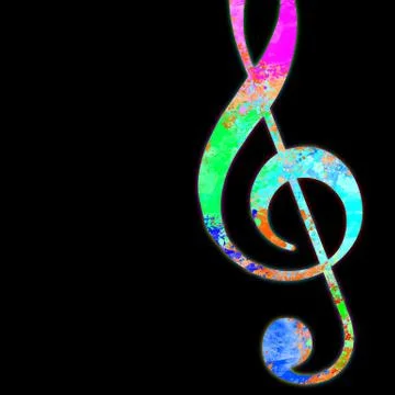 Colorful Musical Notes Stock Illustration