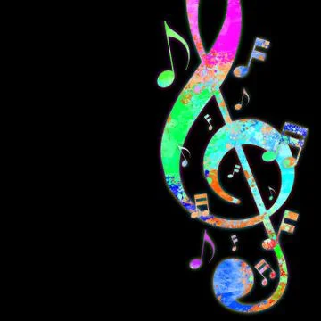 Colorful Musical Notes Stock Illustration