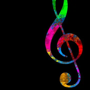 Colorful Musical Notes Stock Illustration