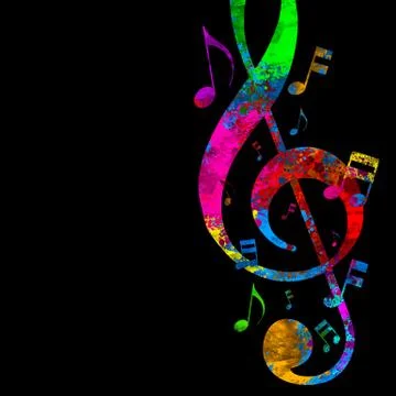 Colorful Musical Notes Stock Illustration