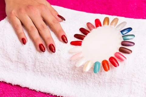 Colorful nails. Stock Photos